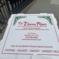 Takeout box   at Da Nonna Rosa in Brooklyn