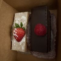 Strawberry shortcake 🍰 and chocolate lovers  at BiBi Bakery & Cafe in San Jose