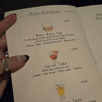 Menu at Cocktail Bar Hedonist  in Osaka