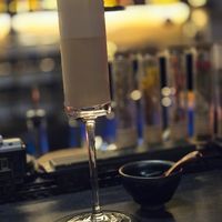 Soy milk cocktail at Cocktail Bar Hedonist  in Osaka