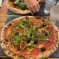 Vegan pizza and the ginger ale.  at Mama Pizza Kuta Lombok in Kuta