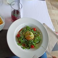 Frittierter Burrata mit Tomatensauce at Seehotel Restaurant Bader in Bobenheim-roxheim