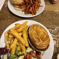 Vegan lentil and mushroom pie.  at The York Inn in Taunton