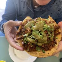 Volcán con salsa Jalepeno  at Mapache Radical in Queretaro