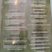 Menu 3  at Mapache Radical in Queretaro