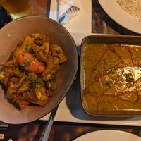 Aloo Gobi (left) and 4 daal (right) at INDIkitchen in Quarteira