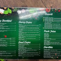 Menu at Lucy's Crepes  in Fremont