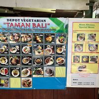 Menu  at Taman Bali in Surakarta
