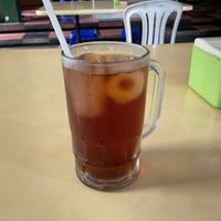 Es Teh tewar (unsweetened iced tea)  at Taman Bali in Surakarta