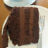 Schoko-nougat-torte at Cafe Hibiskus in Cologne