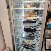 Cake selection by the slice at Cafe Hibiskus in Cologne