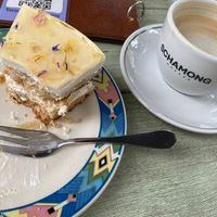 Zitronen-Sahne-Torte..leider schon halb aufgegessen   at Cafe Hibiskus in Cologne