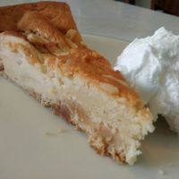 Apple cake with creme. Very good. at Cafe Hibiskus in Cologne