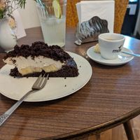 Maulwurfkuchen und Espresso at Cafe Hibiskus in Cologne