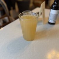 Homemade appfelschorle  at Cafe Hibiskus in Cologne