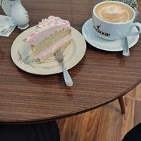 Raspberry cake.♥️ at Cafe Hibiskus in Cologne