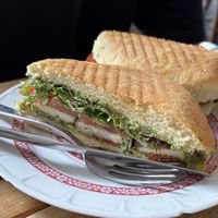 Panini tomato mozzarella  at Cafe Rotkehlchen - Venloer Str in Cologne