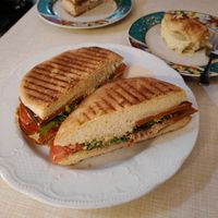 Cheese and meat sandwich at Cafe Rotkehlchen - Venloer Str in Cologne