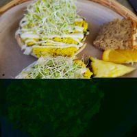 Ghandi bagel. just amazing at Evolution Bakery and Cafe in Kailua Kona