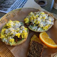 Buddha bagel scramble at Evolution Bakery and Cafe in Kailua Kona