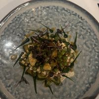 Peas and courgette dish  at Eclipses by Cyril Choisne in Paris