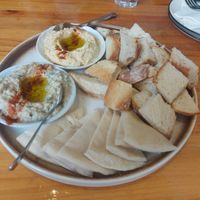 Hummus & babaganoush plate at Island Table Grocer Cafe in New Territories
