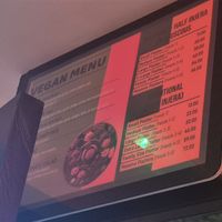 Menu at Merkamo Vegan in East London