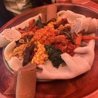 Medium platter - more than enough for two hungry vegans!   at Merkamo Vegan in East London