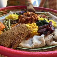 Medium traditional platter   at Merkamo Vegan in East London