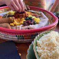Super fluffy couscous   at Merkamo Vegan in East London