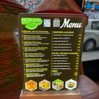 Menu at Merkamo Vegan in East London