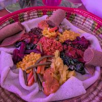 Medium platter at Merkamo Vegan in East London