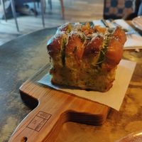 Pão de alho at Jamie's Italian in Lisbon