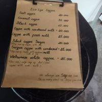 Menu on paper. at Eco Life Coffee & Bar in Hoi An