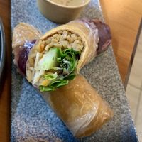 Spring roll  at Hum Vegan in Montreal