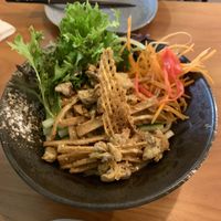 Udon with Peanut Sauce  at Hum Vegan in Montreal