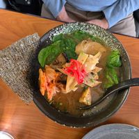 Ramen soup at Hum Vegan in Montreal