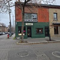 Outside at Hum Vegan in Montreal