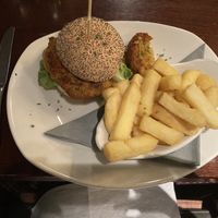 Vegan Burger w/ sweet potato & chickpea patty  at Dooleys of Edmondstown in Ardee
