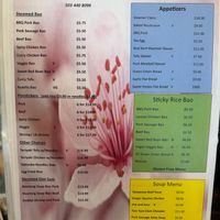 Menu as of 8/8/26 at Formosa Bao in Long Beach