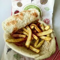 French fries sandwich   at Falafil Al Rabiah Al Khadra - Arjan in Dubai