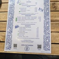 Vegan options in light green color at Café Moco in Paris