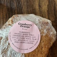 Cranberry orange scone  at Barley Bean Coffee in Austin