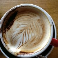 house made almond milk in this coffee at Footbridge Cafe in Brunswick Heads