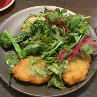 Greens and hash brown brekky.  at Footbridge Cafe in Brunswick Heads
