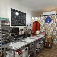 Inside   at Bleu Chocolát Workshop in St Croix