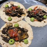 Delicious mushroom tacos  at Waah in Bacalar
