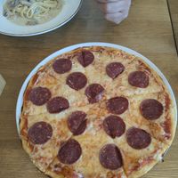 Vegane Salami Pizza at La Cantina Augusta in Berlin