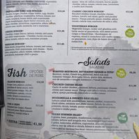 Food menu at FAO - The Traveller's Rest   in Faro