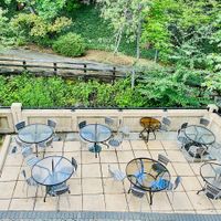 Beautiful lower patio  at Greenleaf Restaurant in Ashland
